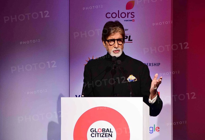 Bollywood actor Amitabh Bachchan press conference launch Global Citizen Festival Education and Leadership foundation Mumbai