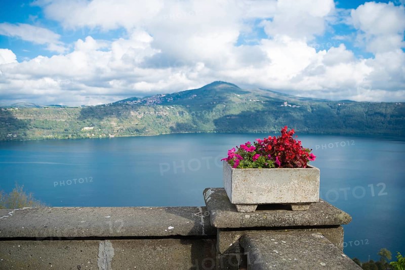 Lake Albano at castel Gandolfo, the summer residence of the pope