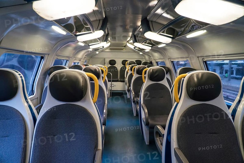Interior view of Double-decker train