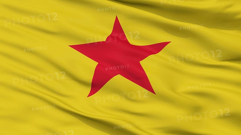 Moheli City Flag, Country Comoros, Closeup View