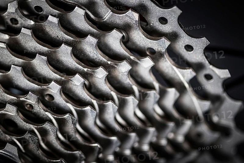 A cassette gear part on a road bike