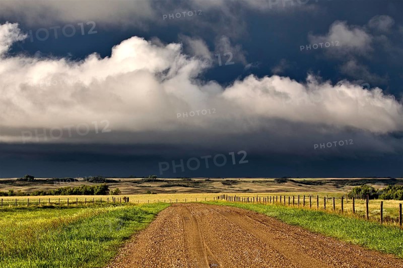 Storm Clouds Prairie Sky Canada Ominous danger