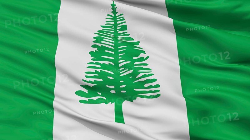 Norfolk Island Flag, Closeup View