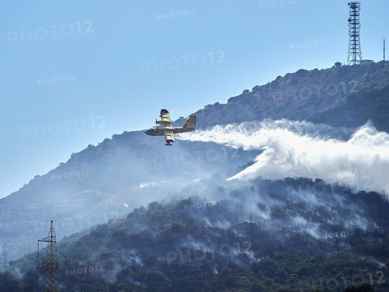 A picture of fire fighters in the sky