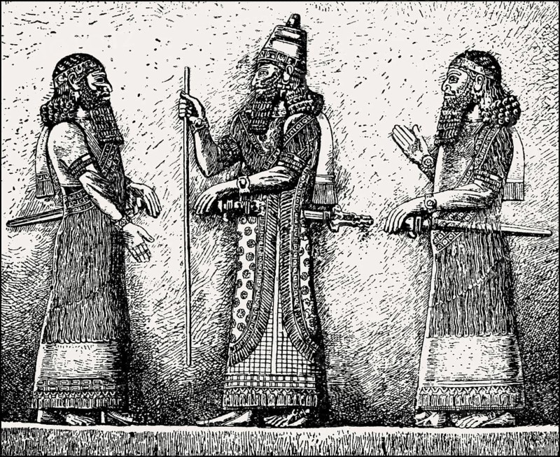 King Sargon II and his Grand Vizier, bas-relief from Dur-Sharrukin, Khorsabad, Iraq