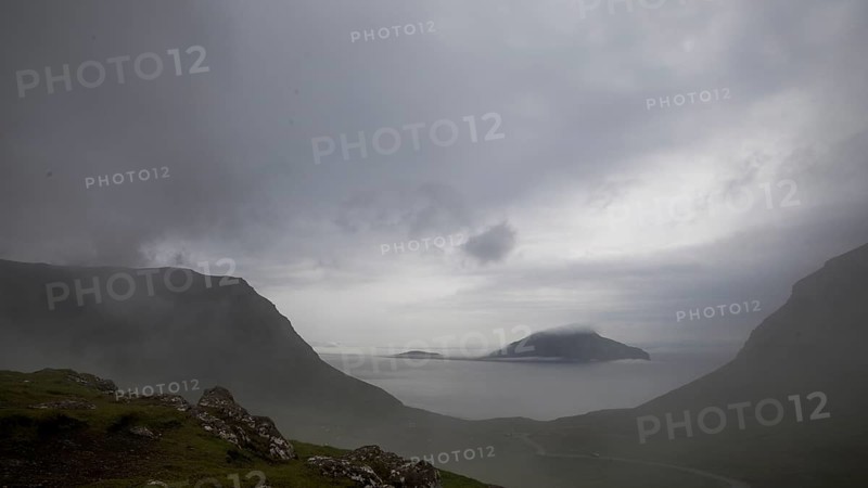 The wild landscape of the Faroe Islands in the North Atlantic