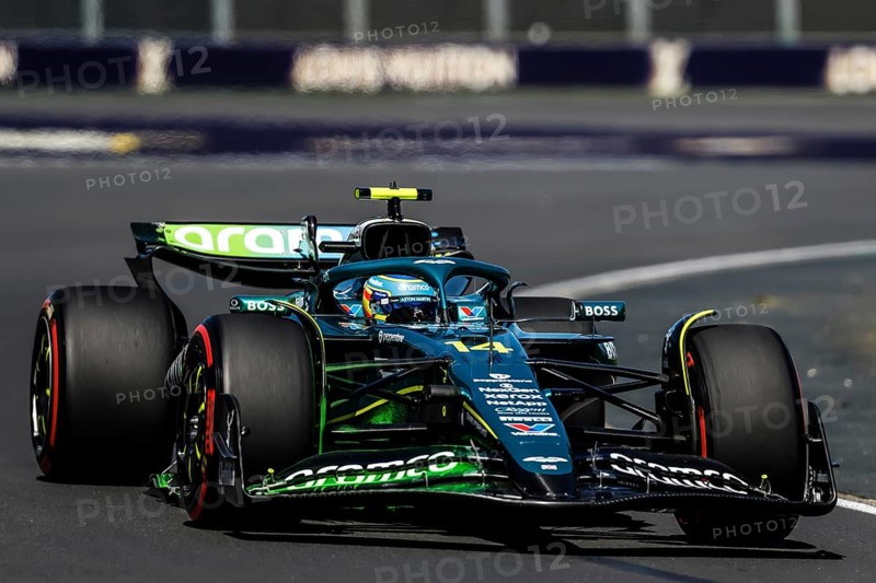 MELBOURNE, AUSTRALIA - MARCH 14: Fernando Alonso of Spain drives the Aston Martin Aramco F1 Team AMR25 during first practice in the Australian Formula 1 Grand Prix at Albert Park in Melbourne, Australia