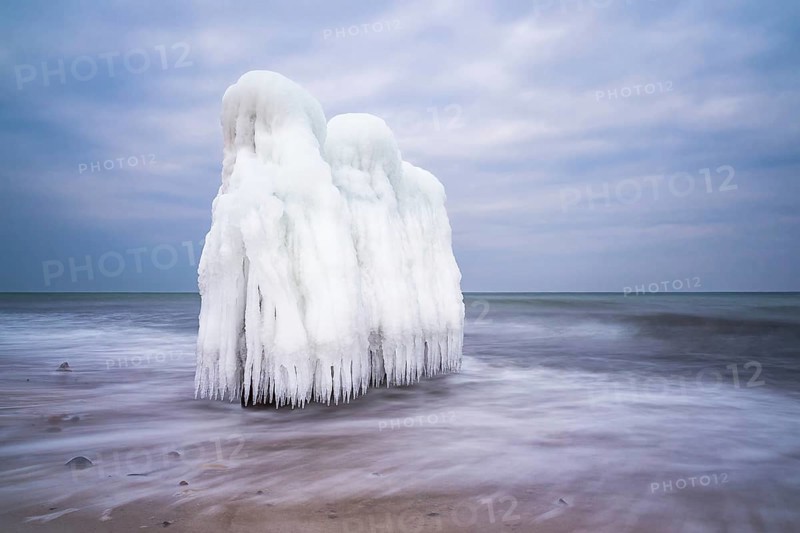 Winter on the coast of the Baltic Sea near Kühlungsborn