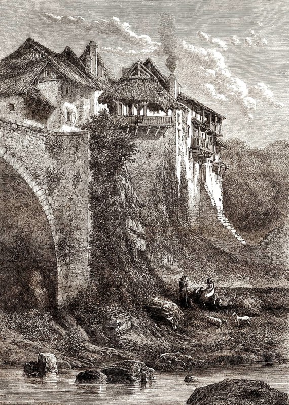 Stadtbild von Alby-sur-Chéran, einer Gemeinde im Departement Haute-Savoie, Region Rhône-Alpes, Frankreich, 18.