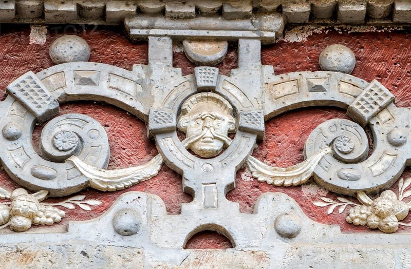 Architectural detail, Bevern Castle, Bevern, Weserbergland, Lower Saxony, Germany