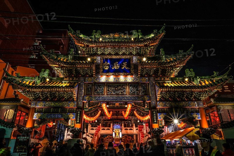 Yokohama Mazu Temple (Yokohama Chinatown). Shooting Location: Yokohama-city kanagawa prefecture