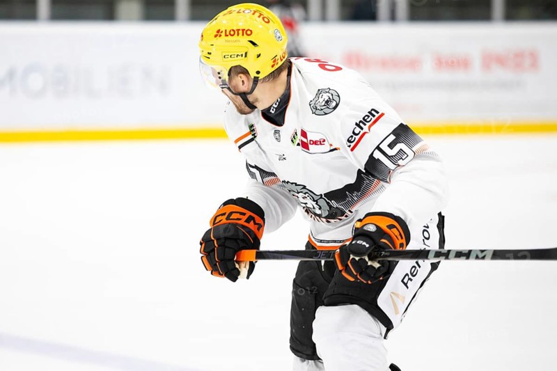 Carter Proft (Löwen Frankfurt, #15), PENNY DEL, Test match Kölner Haie- Löwen Frankfurt on 25.08.2024 at K2 in Cologne Germany .Photo: Laura Dick