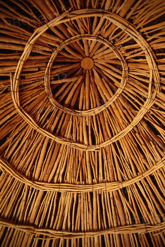 Wood roof, jaisalmer, rajasthan, india