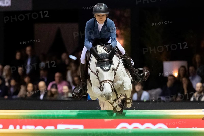 Zascha Nygaard Lill of Denmark competes in the equestrian Audi Grand Prix at Jumping International Bordeaux, in Bordeaux, France