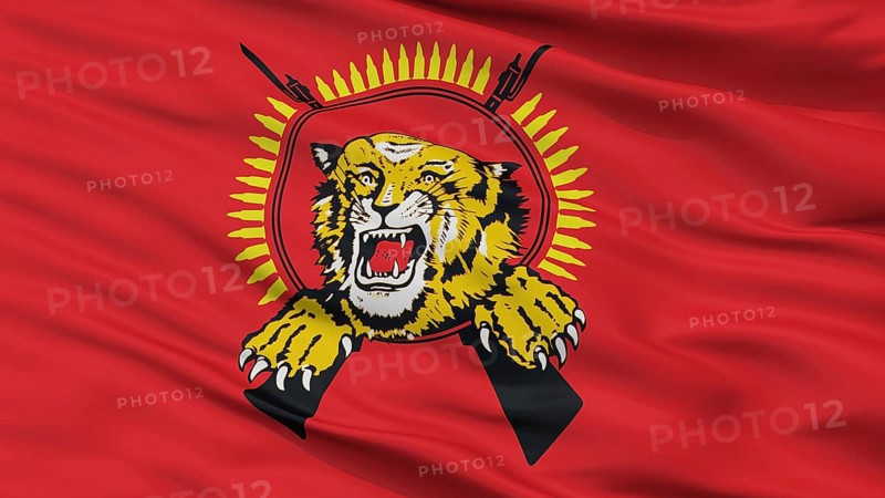 Tamil Tigers Flag, Closeup View