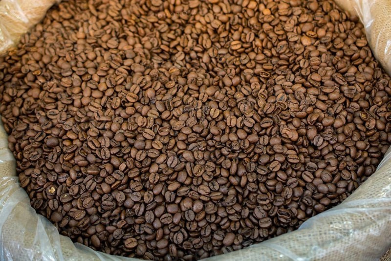 Coffee beans texture or coffee beans background