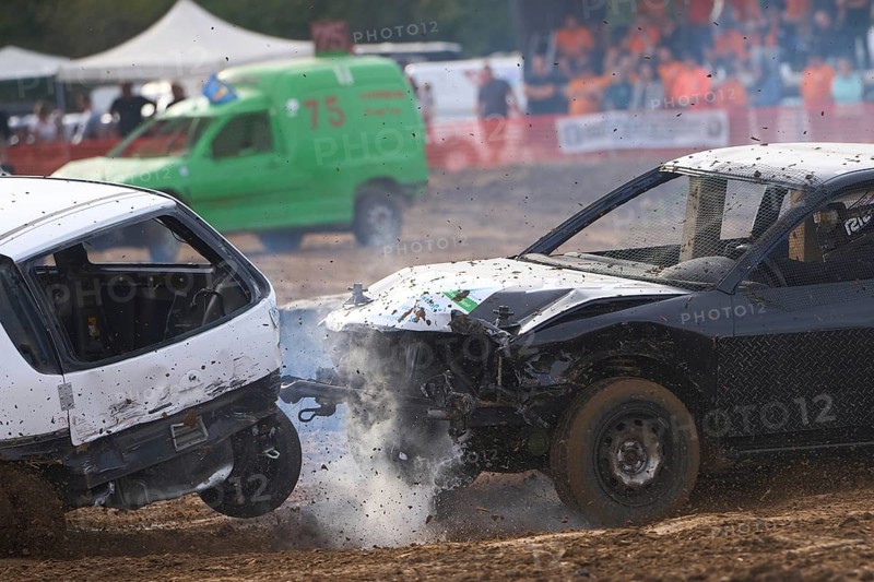 Stock car race organised by MSC Crazy Horses in Runkel, Hesse, Germany