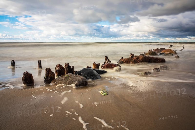 The Baltic Sea coast near Kühlungsborn on a stormy day