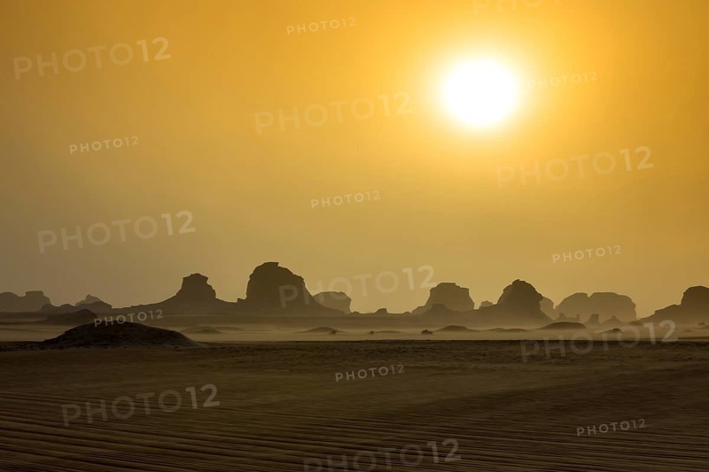 White Desert at Farafra in the Sahara of Egypt. Africa