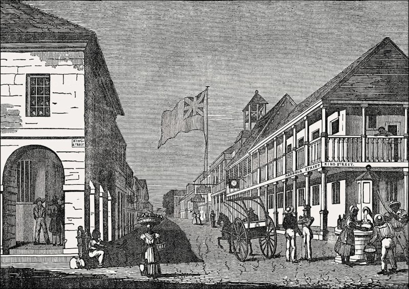 Kingston, capital of Jamaica, Caribbean Sea, 19th century