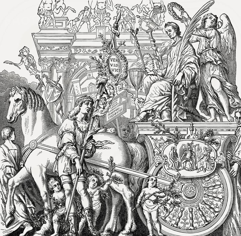 The Triumph of Gaius Julius Caesar, 100, 44 BC, Roman statesman