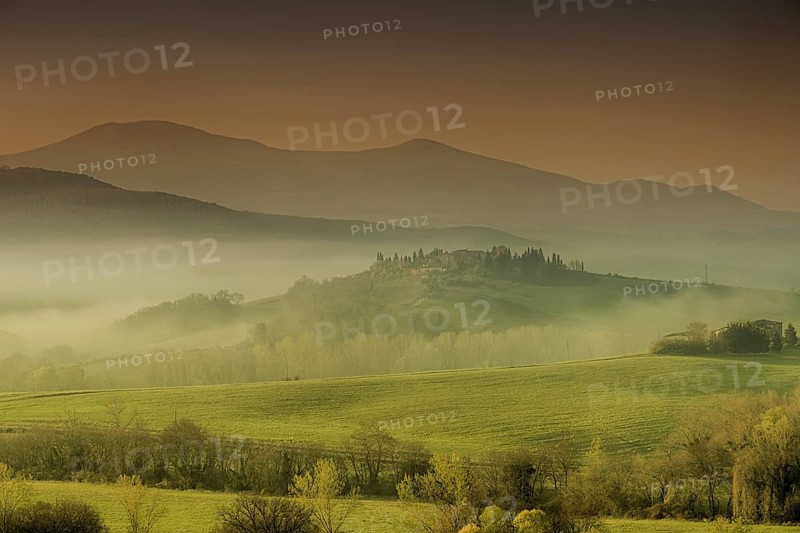 A beautiful tuscan landscape in the early morning light