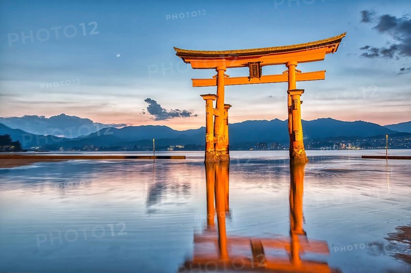 Itsukushima Miyajima Japan. Itsukushima Shrine and floating torii gate