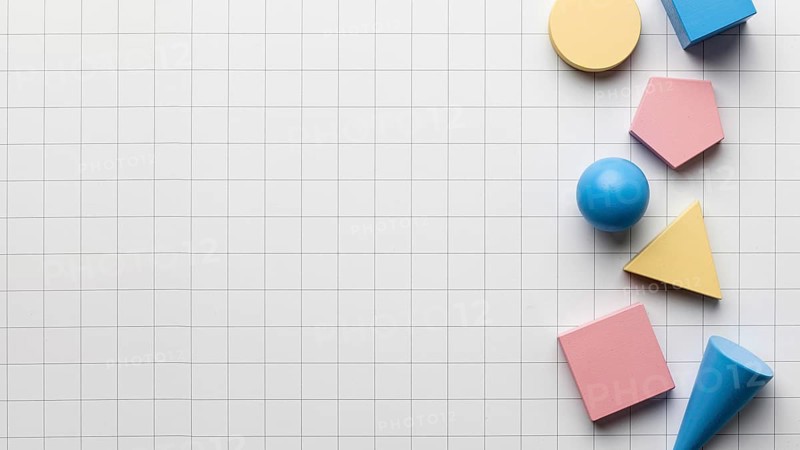 Top view geometric forms with copy space