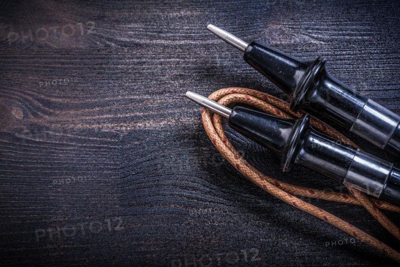 Long-term electrical tester for wood surface Electricity concept
