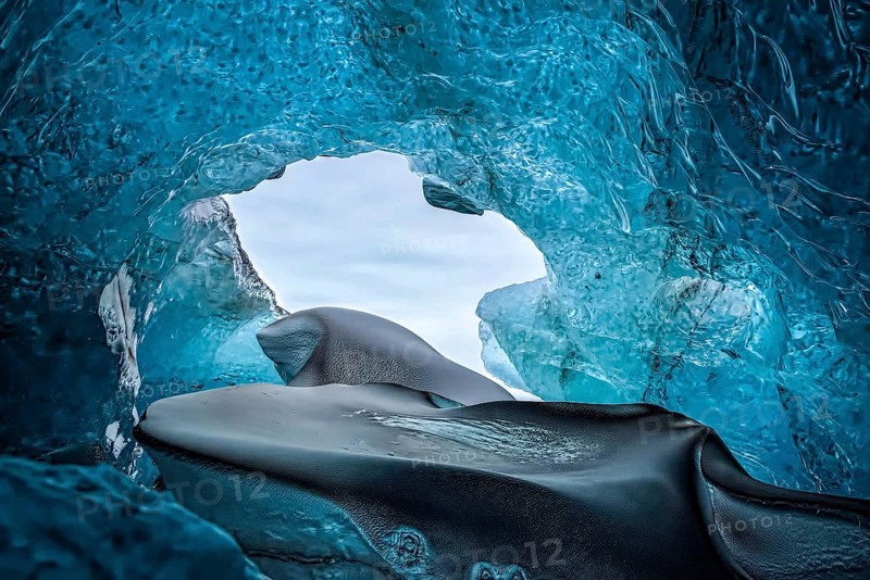 Crystal Ice Cave near Jokulsarlon