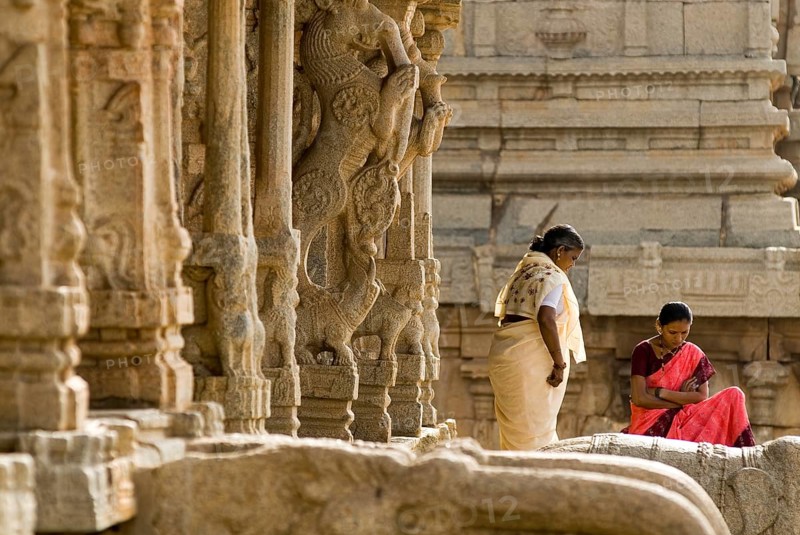 Krishna temple, Hampi, Karnataka, South India, India, Asia. UNESCO World Heritage Site