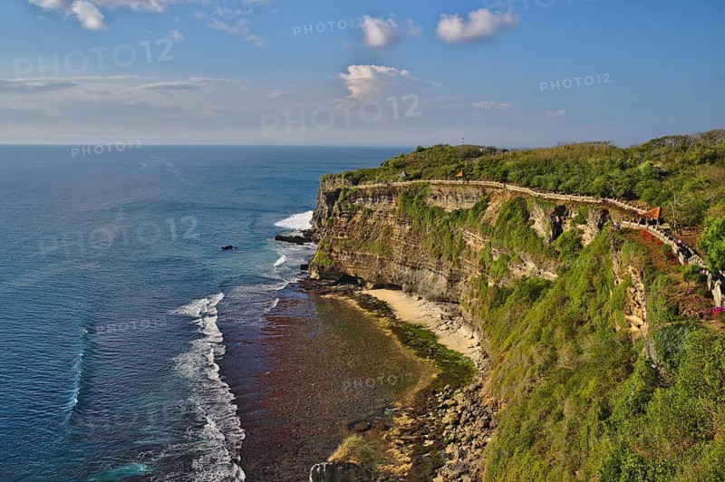View on the coastline near Uluwatu temple on Bali Indonesia in 2018