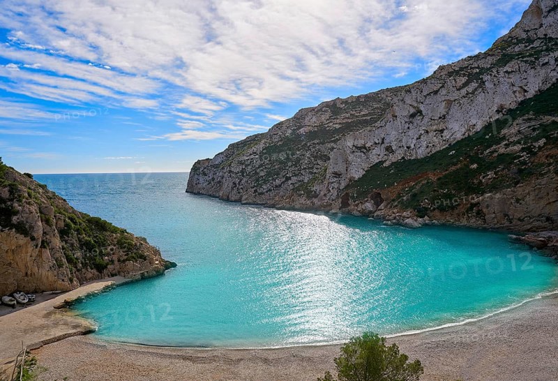 La Granadella beach in Mediterranean Javea also Xabia in Alicante Spain