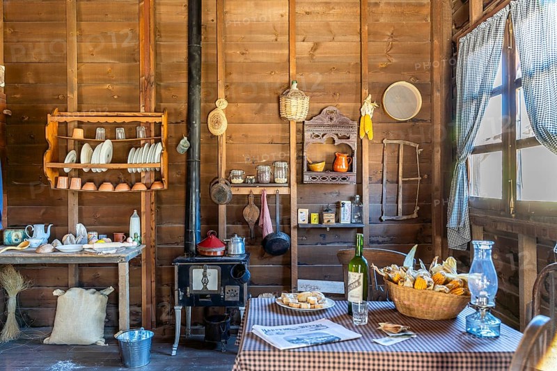 Interior of Kitchen in Mini Hollywood Themed Park - American Wild Western Style