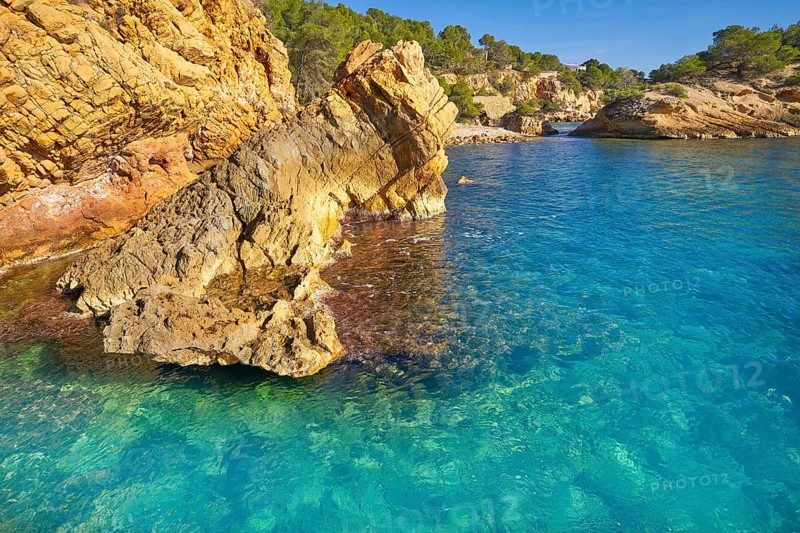 Ametlla L'ametlla de mar beach illot in Costa dorada of Tarragona in Catalonia