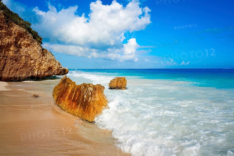 Tulum turquoise beach in Riviera Maya at Mayan