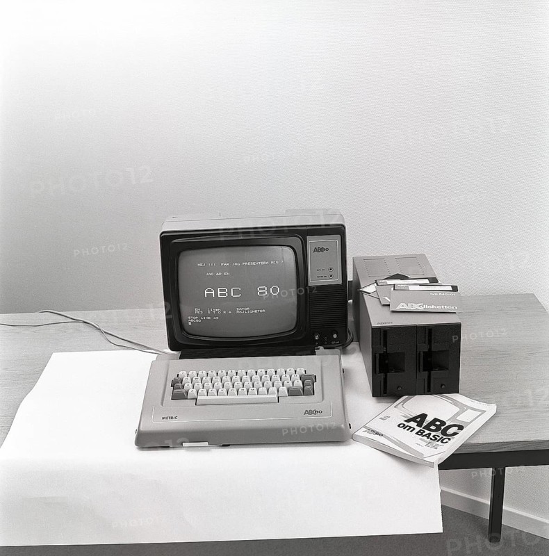 ABC 80. Advanced Basic Computer 80 was a personal computer engineered by the Swedish corporation Dataindustrier and manufactured by Luxor in the late 1970s. It was introduced to the market on august 24 1978 just as the personal computer was an international phenomenon. By the year 1979 ABC80 was the most popular personal computer in Sweden and it was also used in schools. The ABC80 computer was the reason for the fast development of computer usage. Photo Kristoffersson EK155-9