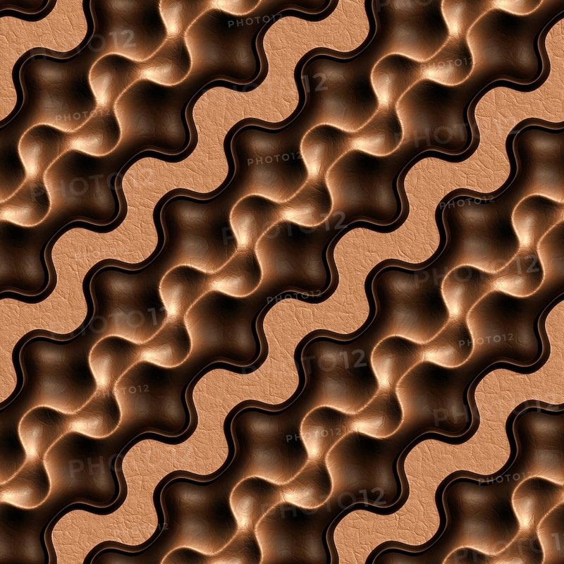 3D effect seamless background, wallpaper decoration brown leather pattern