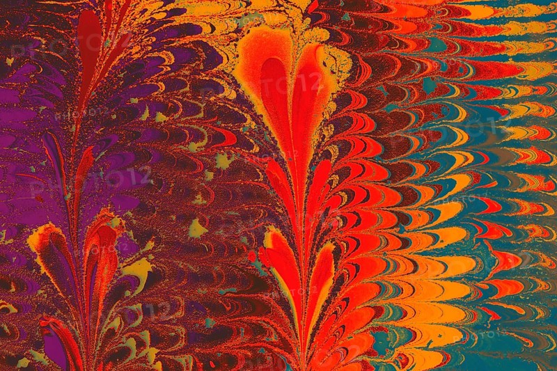 Abstract marbling floral pattern for fabric, tile design. background texture
