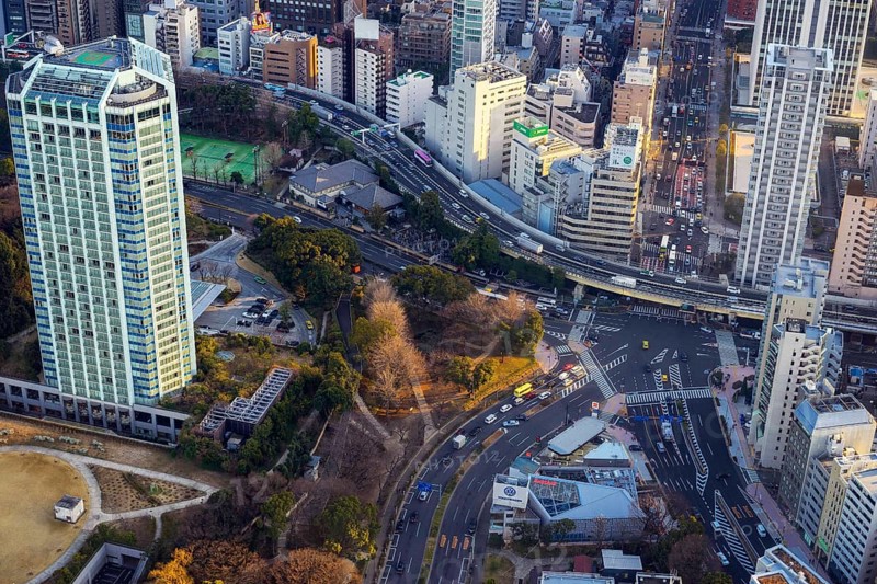 Aerial view of tokyo, japan