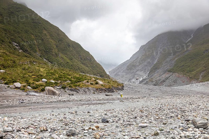 An image of the riverbed of the Franz Josef Glacier, New Zealand