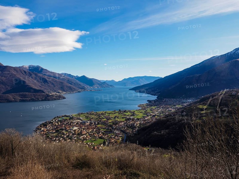 Landscape of Lake Como from the alps of Peglio