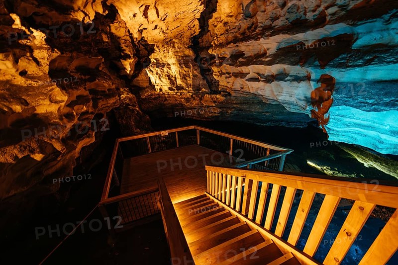 The iconic and popular Engelbrecht Cave system which is a sinkhole underneath Mt Gambier CBD in South Australia, Australia