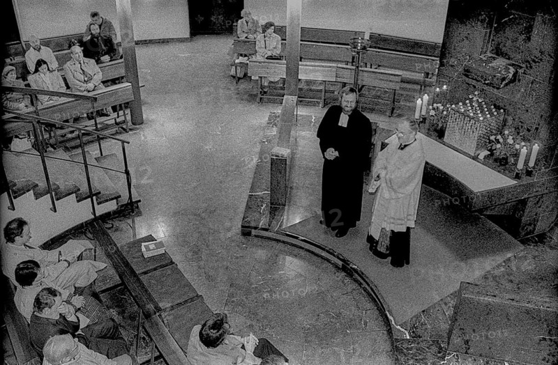 Germany, Berlin, 3 May 1991, joint service by Poles and Germans in St Hedwig's Cathedral