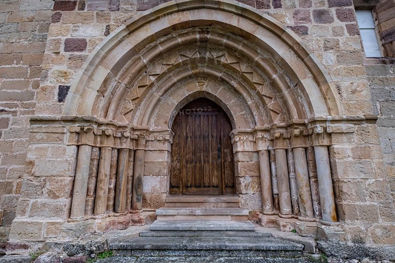 Romanic Church of Santa María La Real, Las Henestrosas de las Quintanillas, municipality of Valdeolea, Cantabria, Spain