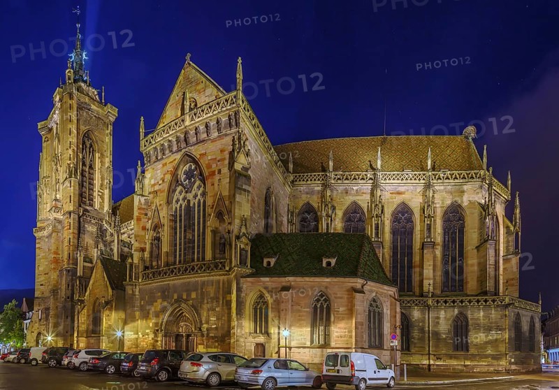 The Eglise Saint-Martin (St. Martin church) is the main church and principal Gothic monument of Colmar, Haut-Rhin, France. Evening