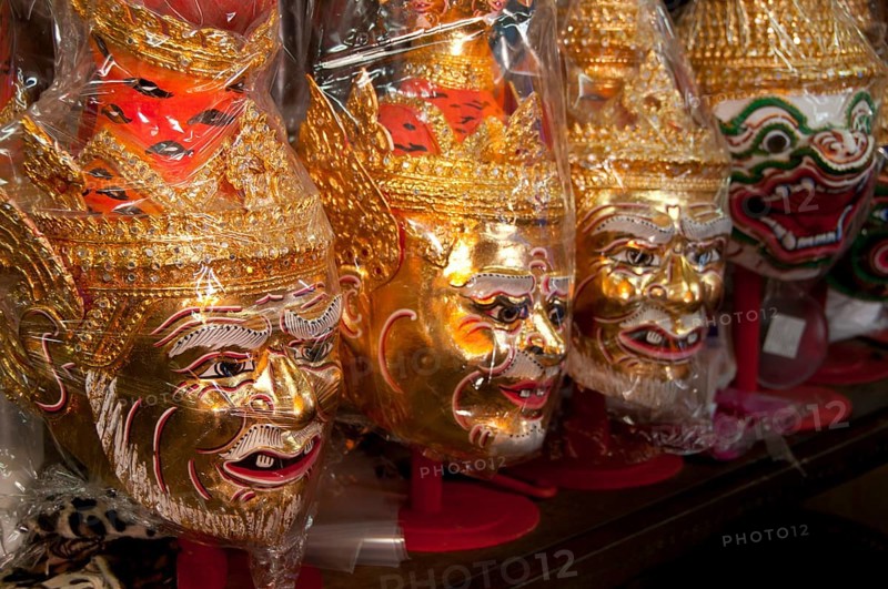 Khon is a Thai classical dance drama often incorporating characters from the Ramakien, Thailand's own interpretation of the Indian classic Ramayana.<br/><br/> The religious paraphernalia market within the grounds of Wat Ratchanatda sells Buddha images and Buddhist charms in all shapes and sizes as well as a variety of Indian Hindu deities and Chinese religious items.<br/><br/> Wat Ratchanaddaram was built on the orders of King Nangklao (Rama III) for Mom Chao Ying Sommanus Wattanavadi in 1846. The temple is best known for the Loha Prasada (Loha Prasat), a multi-tiered structure 36 m high and having 37 metal spires. It is only the third Loha Prasada (Brazen Palace or Iron Monastery) to be built and is modelled after the earlier ones in India and Anuradhapura, Sri Lanka