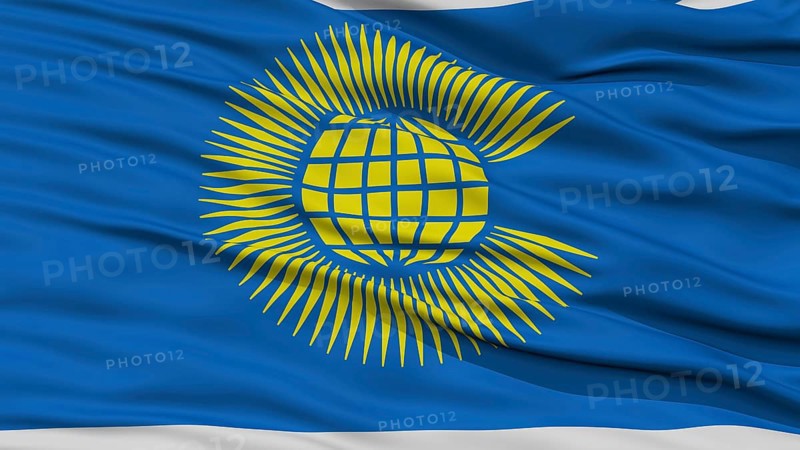 Closeup Commonwealth Flag, Waving in the Wind, High Resolution