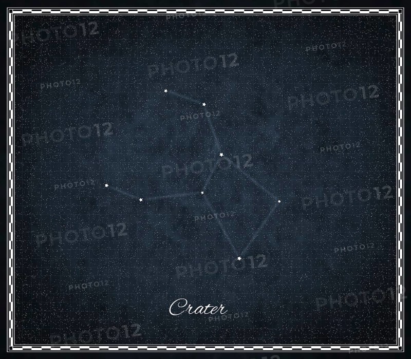 Crater star constellation, Night sky, Cluster of stars, Deep space, Cup constellation