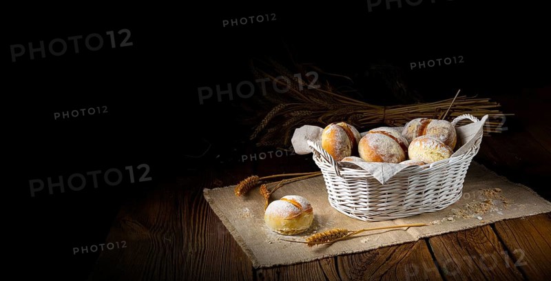 Homemade wheat rolls for breakfast